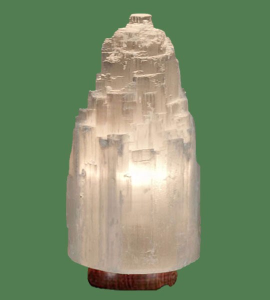 thumbnail image 2 of Extra Large Selenite Tower Lamp With White LED. 15-18 Inches. Beautiful Crystal Gift, Brand New. 2 of 3